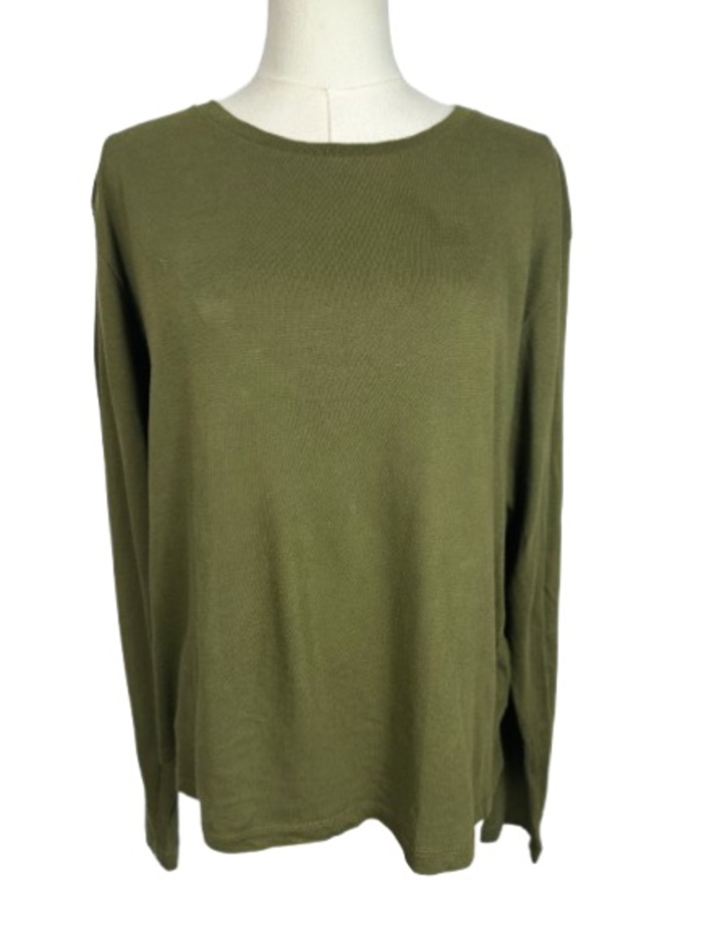 Banana Republic Olive Green Long Sleeve Crewneck Top